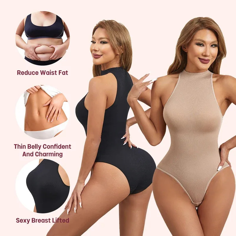 Waist Trainer Women - High Elastic Bodysuits Sexy Sleeveless Crew