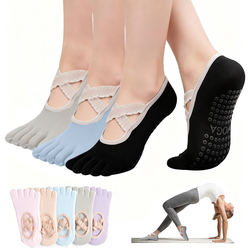 Yoga Fitness Dance - Ladies Non-Slip Pilates Socks Woman Lace