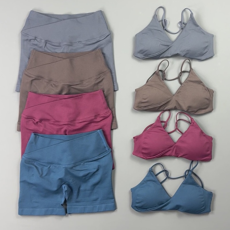 Yoga Fitness Stretching Strap - 2 Pieces Workout Set Women Surplice
