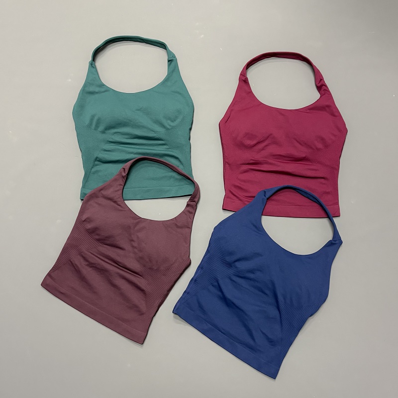 Yoga Fitness Tapis - Women Halter Neck Sports Top Seamless