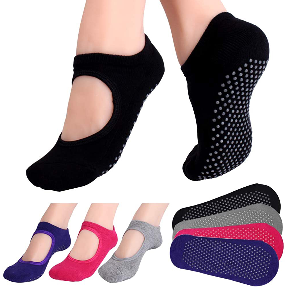 Yoga Fitness Dance - Backless Non-slip Fitness Pilates Socks Cotton