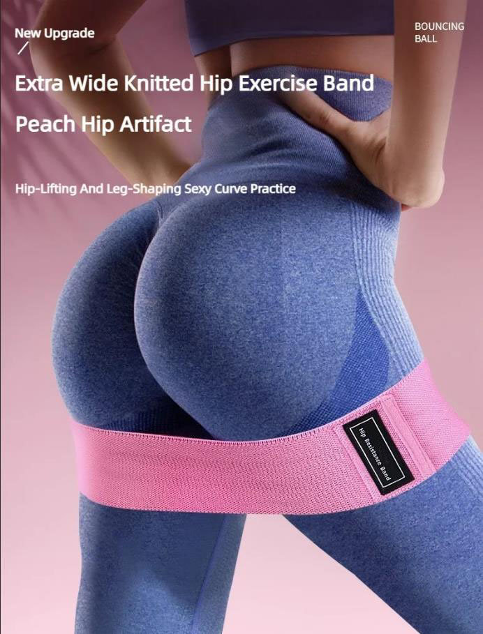 Yoga Fitness Stretching Strap - 3Pcs Fabric Resistance Hip Booty Bands
