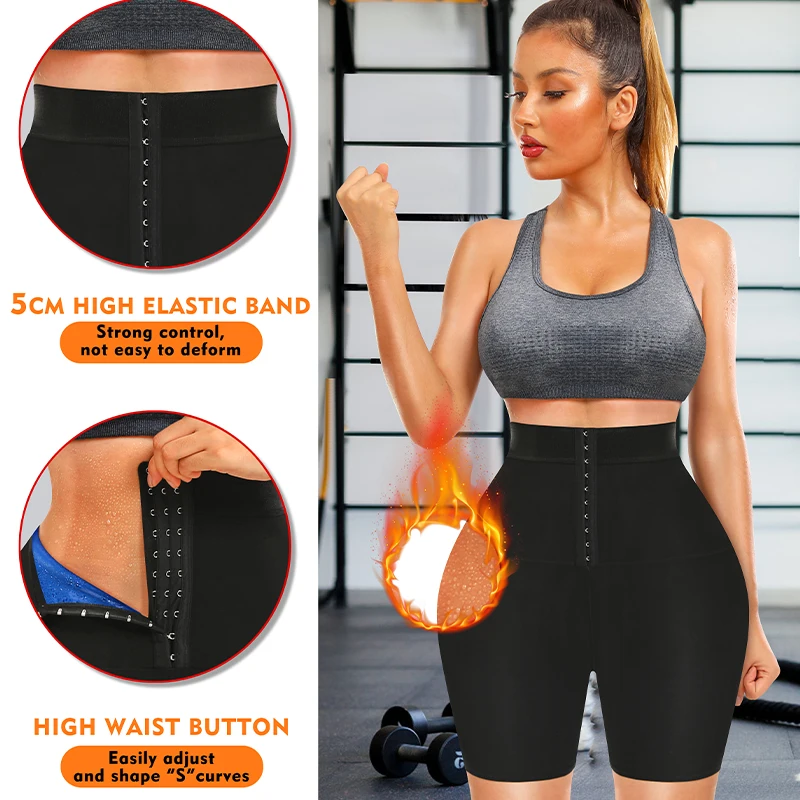 Waist Trainer Women - Sweat Sauna Pants Body Shaper Shorts