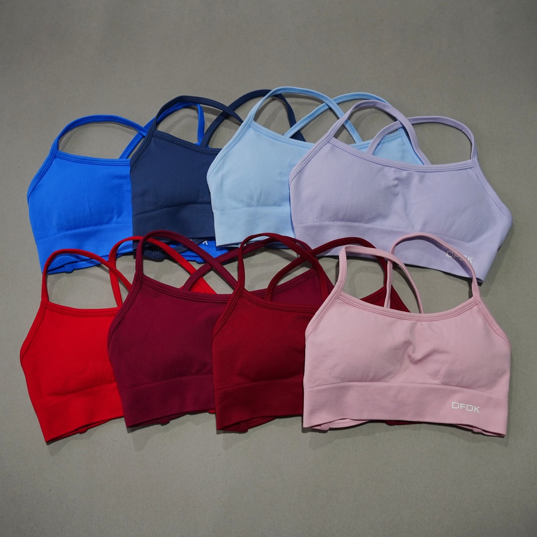 Yoga Fitness Tapis - DFDK Ribbed Seamless Cross Back Yoga