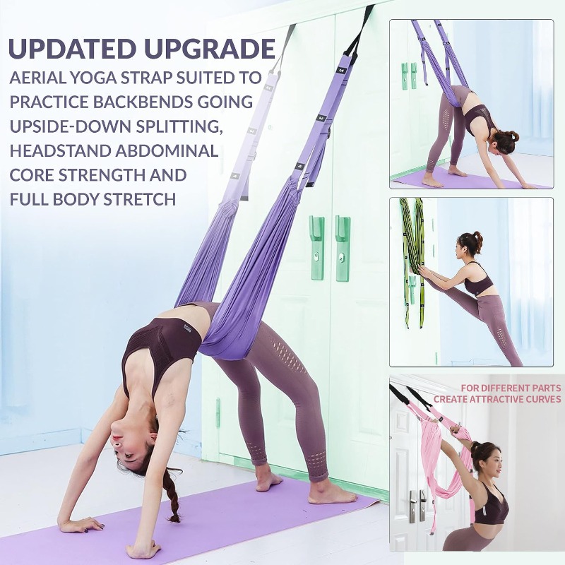 Adjustable Aerial Yoga Hammock - огляд і ціна Yoga Fitness Stretching Strap