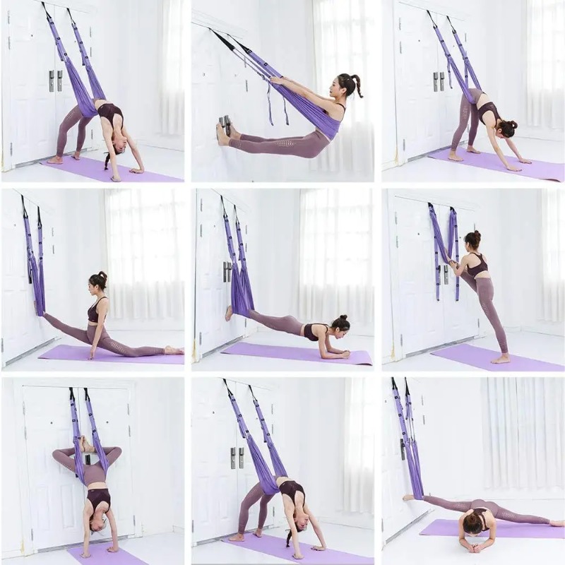 Adjustable Aerial Yoga Hammock - огляд і ціна Yoga Fitness Stretching Strap
